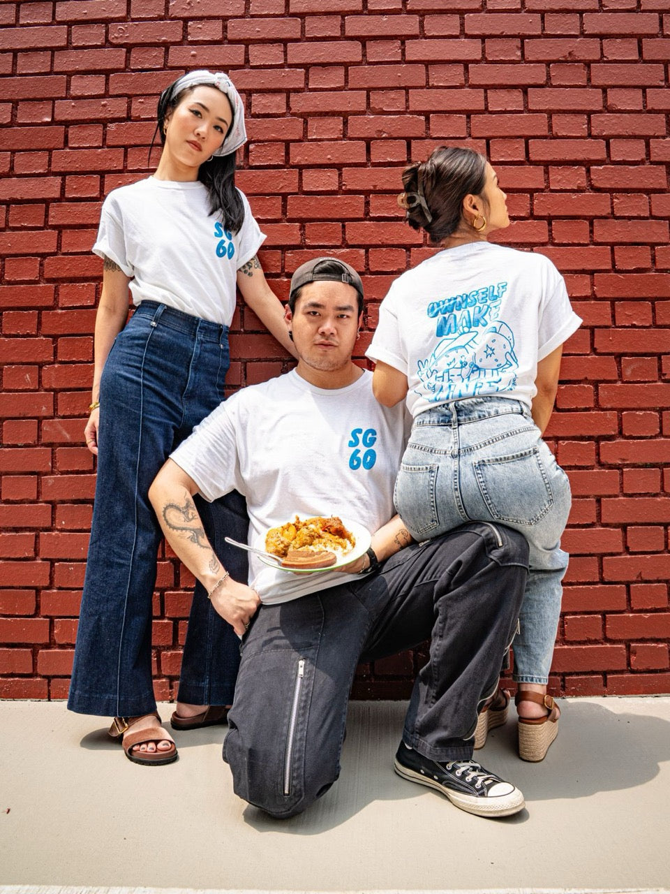 Ownself Make One SG60 Collaboration T-Shirt with Two Men Bagel House