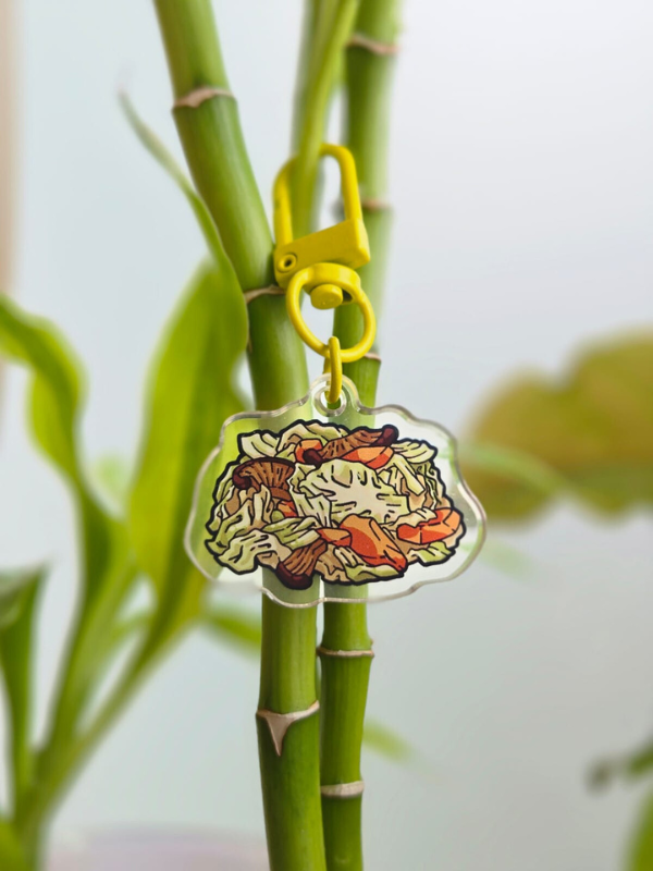 Stir-fried Cabbage Keychain