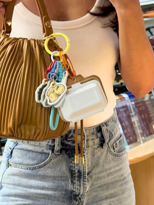 Tapau Box Leather Bag Charm