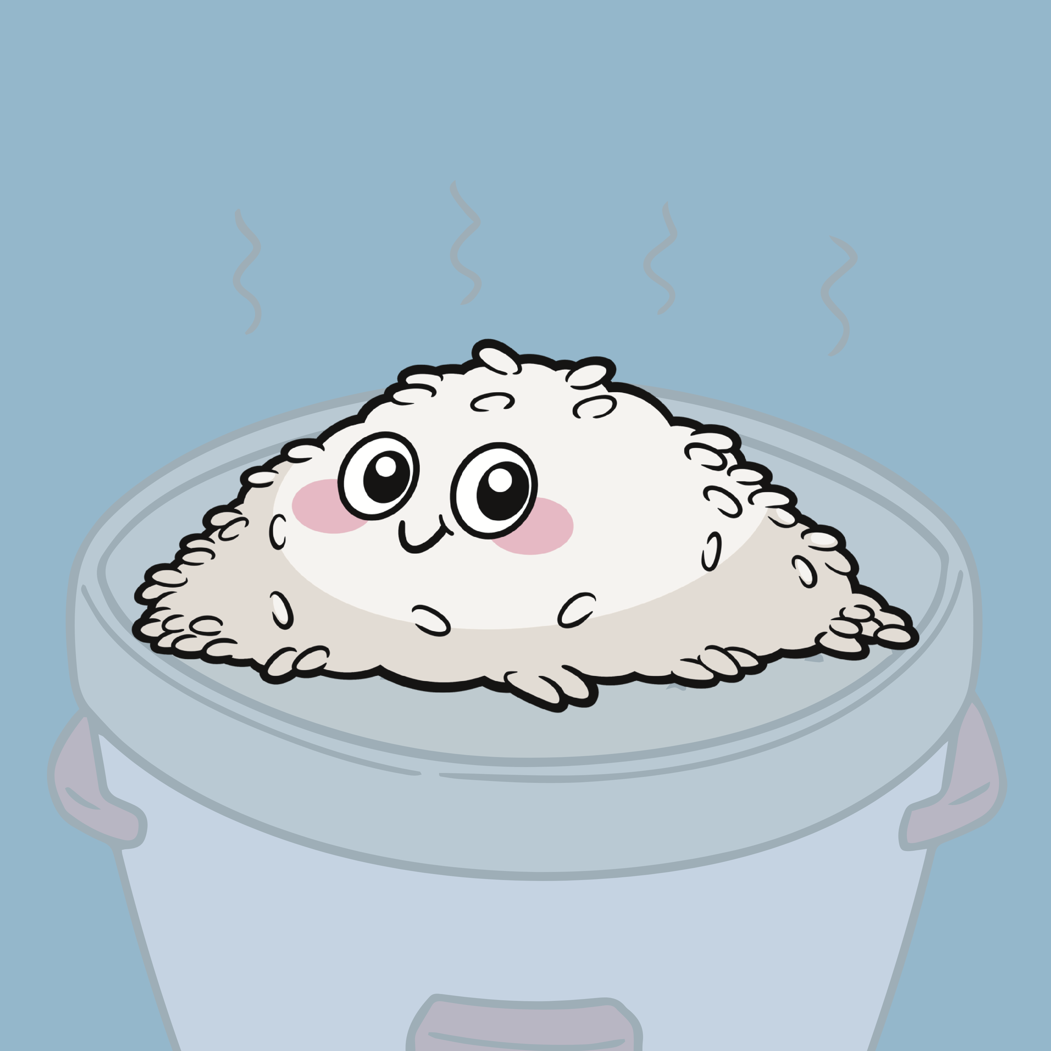 Gobi Rice Sticker Rice Boy 'cai fan' Sticker – Pointy Rice