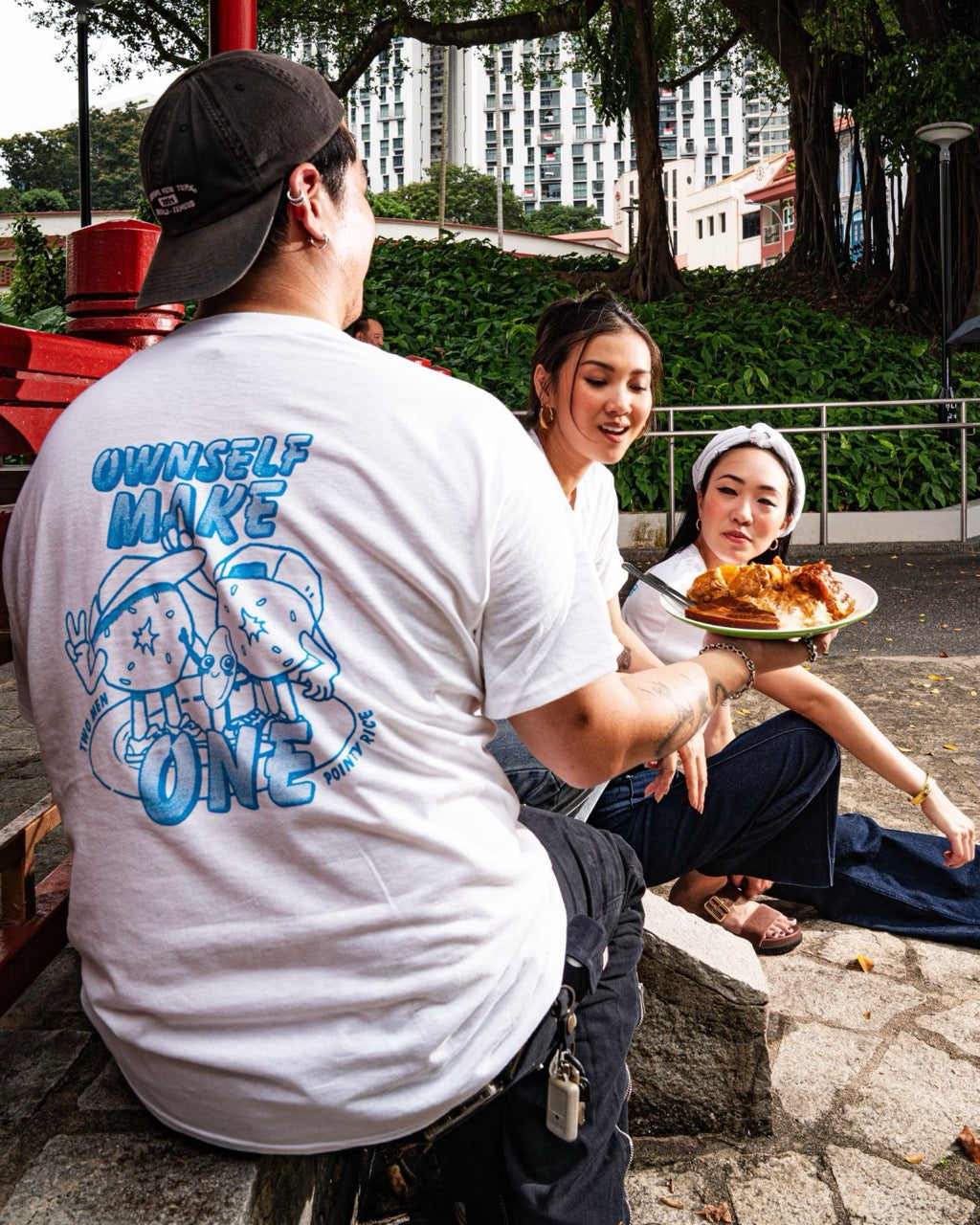 Ownself Make One SG60 Collaboration T-Shirt with Two Men Bagel House