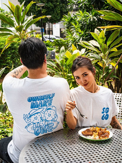 Ownself Make One SG60 Collaboration T-Shirt with Two Men Bagel House