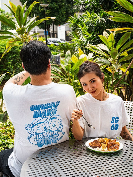 Ownself Make One SG60 Collaboration T-Shirt with Two Men Bagel House