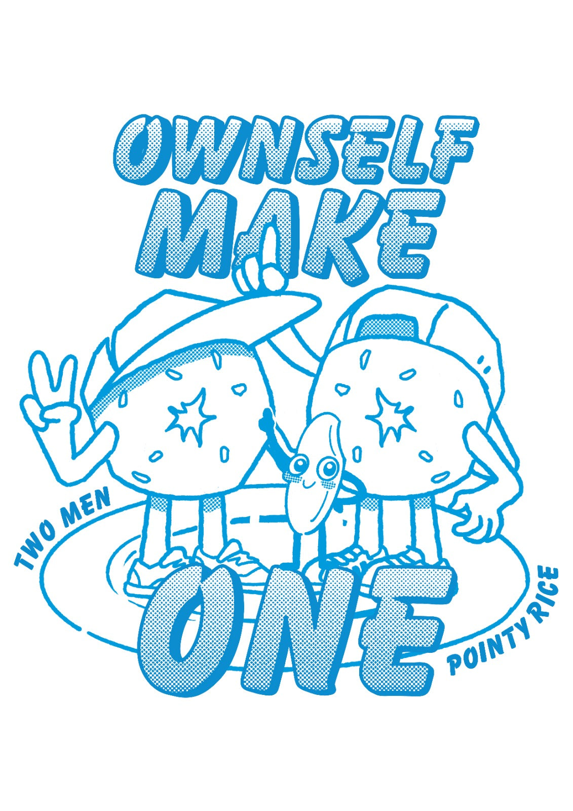 Ownself Make One SG60 Collaboration T-Shirt with Two Men Bagel House