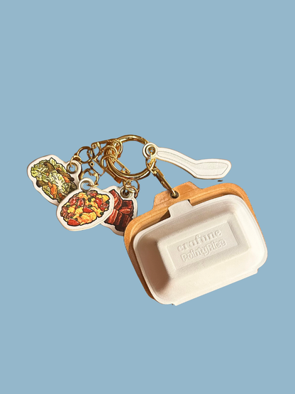 Tapau Box Leather Bag Charm